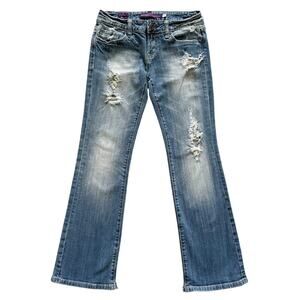 Vigoss Jeans Women's Sz 5/6 28 The Miami Boot Bootcut Distressed Grunge Low Rise